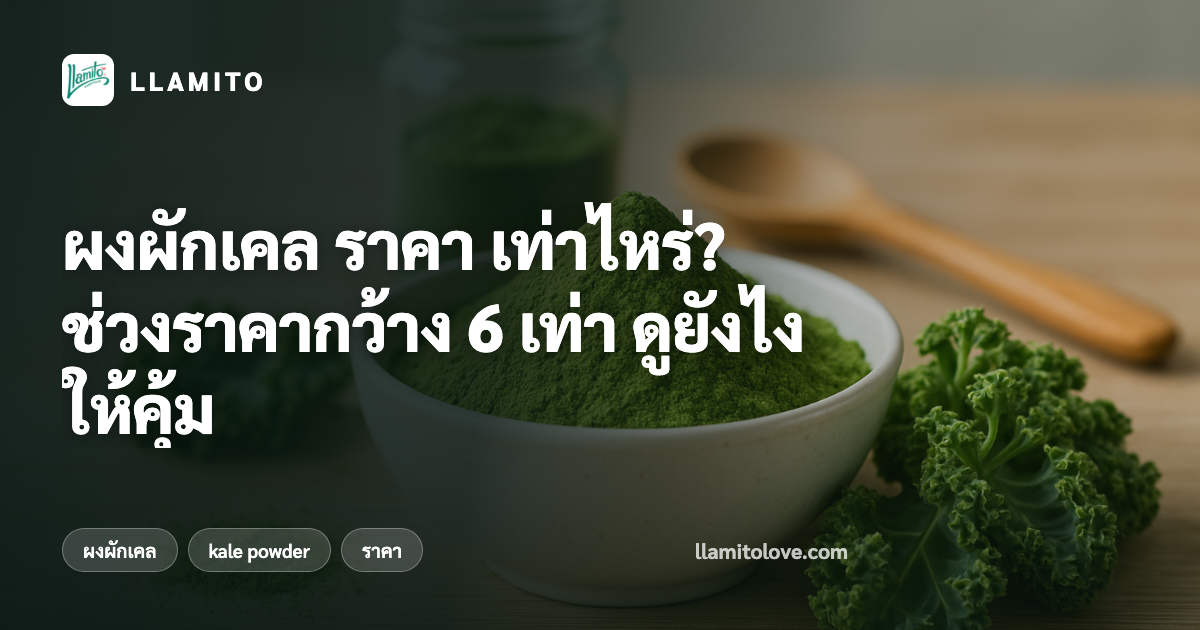 ผงผักเคล ราคา เท่าไหร่? ช่วงราคากว้าง 6 เท่า ดูยังไงให้คุ้ม
