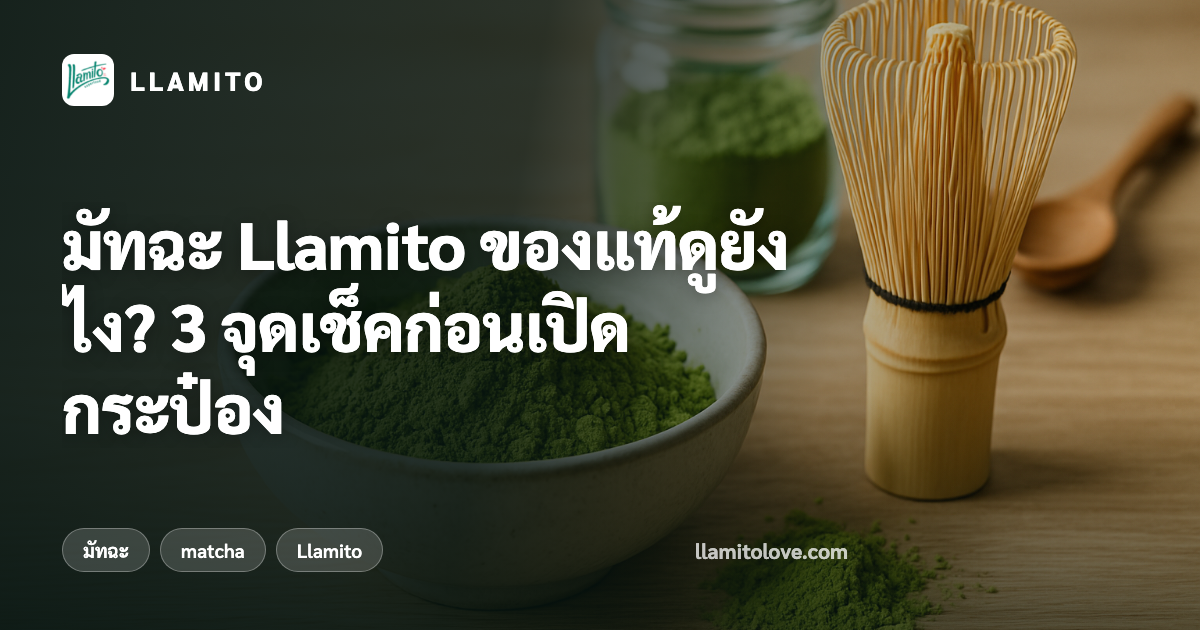มัทฉะ Llamito ของแท้ดูยังไง? 3 จุดเช็คก่อนเปิดกระป๋อง